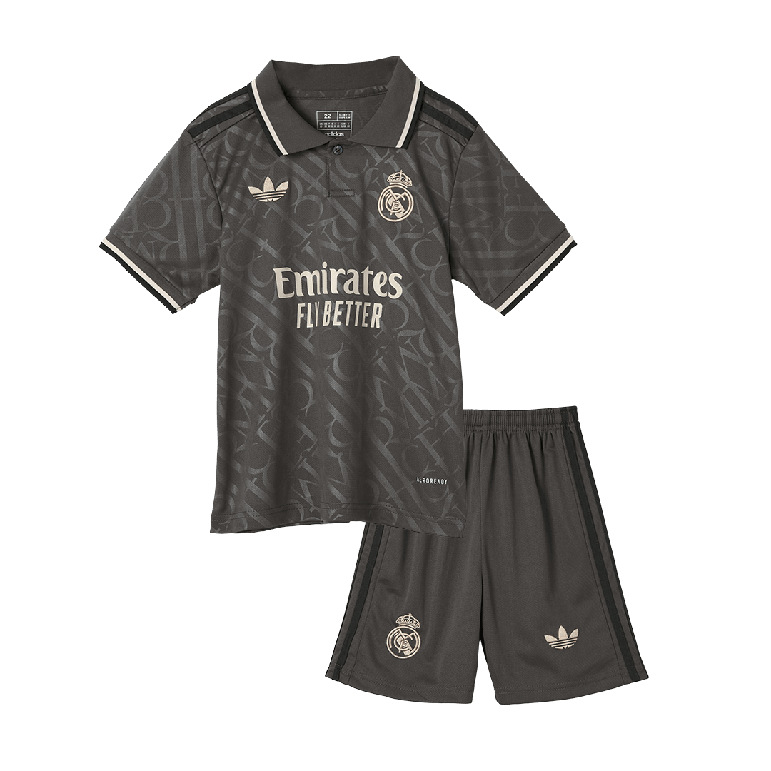 Kid's Real Madrid Third Away  Soccer Jersey Kit(Jersey+Shorts+Socks) 2024/25 Top Dresy Shop