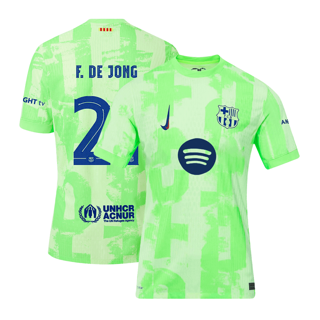 Player Version F.DE JONG #21 Barcelona Third Away  Soccer Jersey 2024/25- UCL?Spotify Logo Without Text? Top Dresy Shop