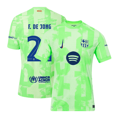 Player Version F.DE JONG #21 Barcelona Third Away  Soccer Jersey 2024/25- UCL?Spotify Logo Without Text? Top Dresy Shop