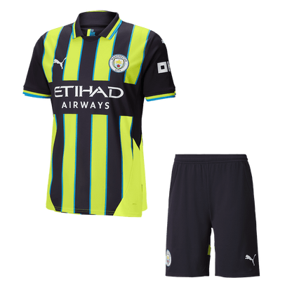 Manchester City Away  Soccer Jersey Kit(Jersey+Shorts) 2024/25 Top Dresy Shop