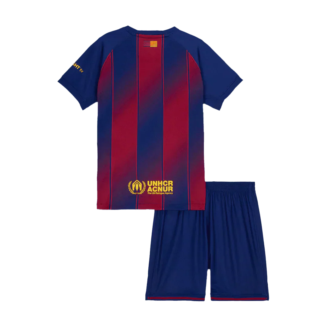 Kid‘s  Barcelona Home Soccer Jerseys (Jersey+Short) Kit 2025/26 Go Game Wear