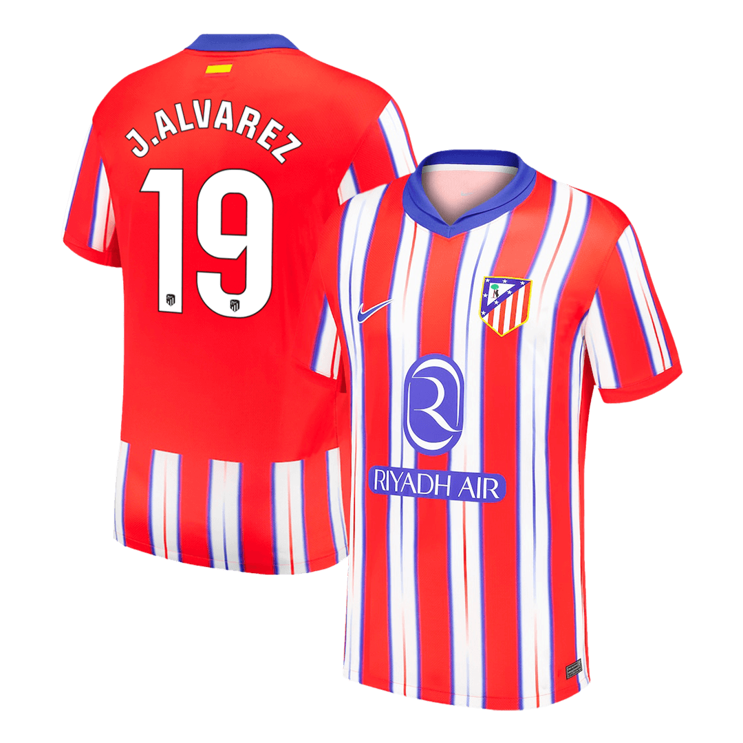 J.ALVAREZ #19 Atletico Madrid Home  Soccer Jersey 2024/25 Top Dresy Shop