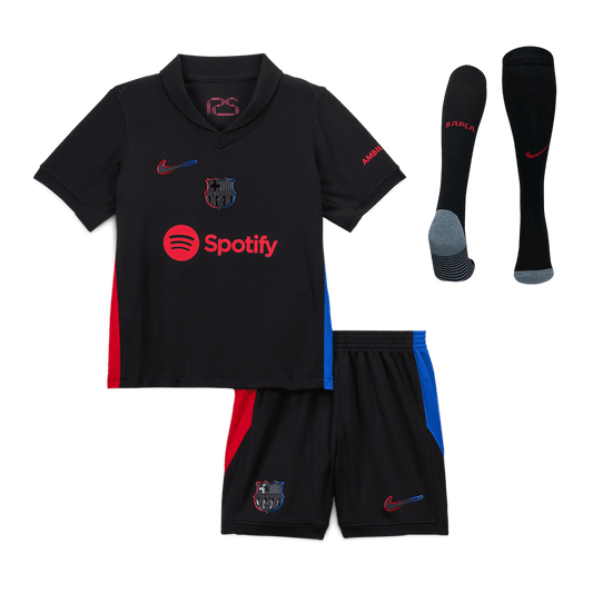Kid's Barcelona Away  Soccer Jersey Kit(Jersey+Shorts+Socks) 2024/25 Top Dresy Shop