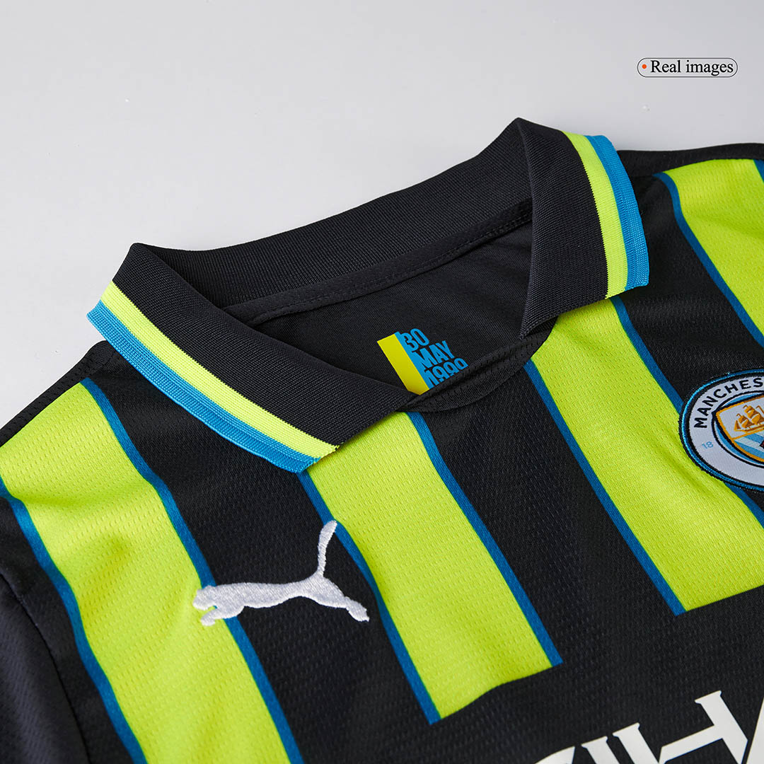 Kid's Manchester City Away  Soccer Jersey Kit(Jersey+Shorts) 2024/25 Top Soccer Jerseys Store