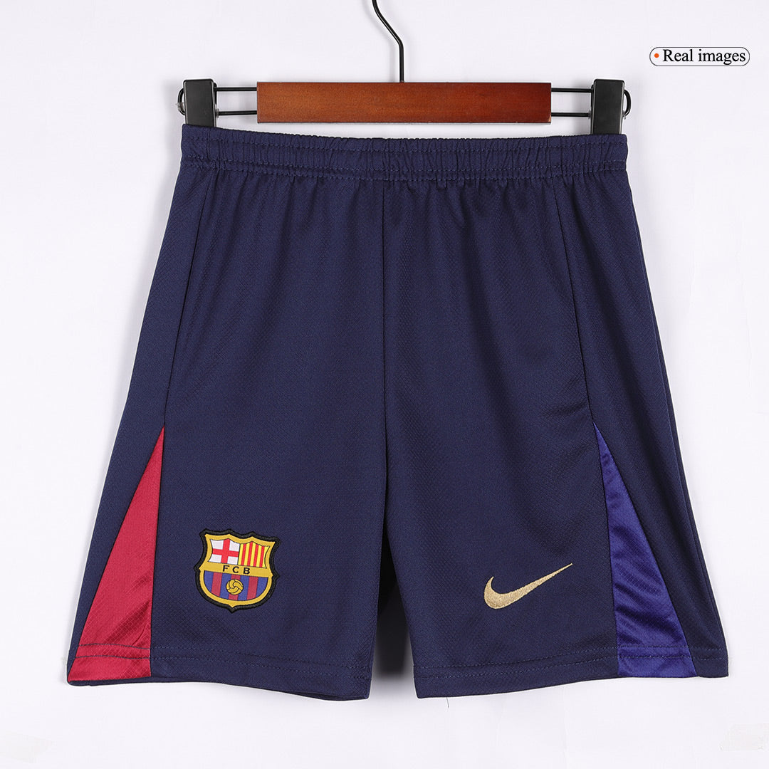 Kid's Barcelona Home  Soccer Jersey Kit(Jersey+Shorts) 2024/25-Spotify Logo Without Text Top Soccer Jerseys Store