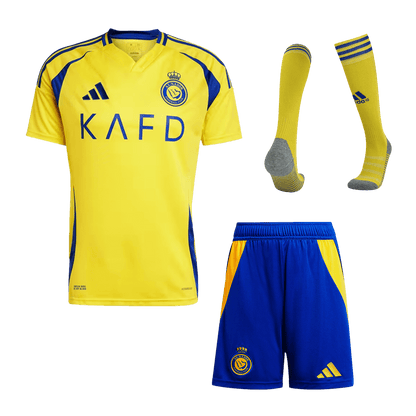 Al Nassr Home  Soccer Jersey Kit(Jersey+Shorts+Socks) 2024/25 Top Dresy Shop