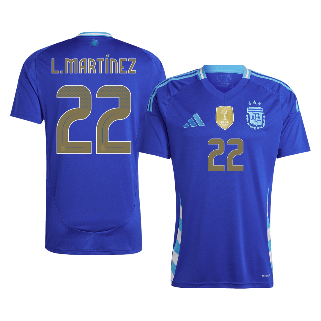 L.Martínez #22 Argentina Away  Soccer Jersey 2024 Top Dresy Shop