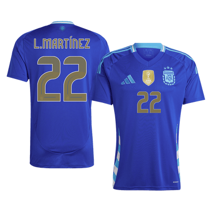 L.Martínez #22 Argentina Away  Soccer Jersey 2024 Top Dresy Shop