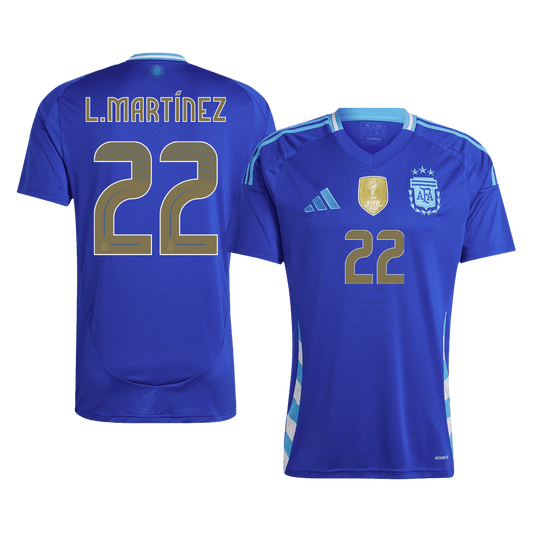 L.Martínez #22 Argentina Away  Soccer Jersey 2024 Top Dresy Shop