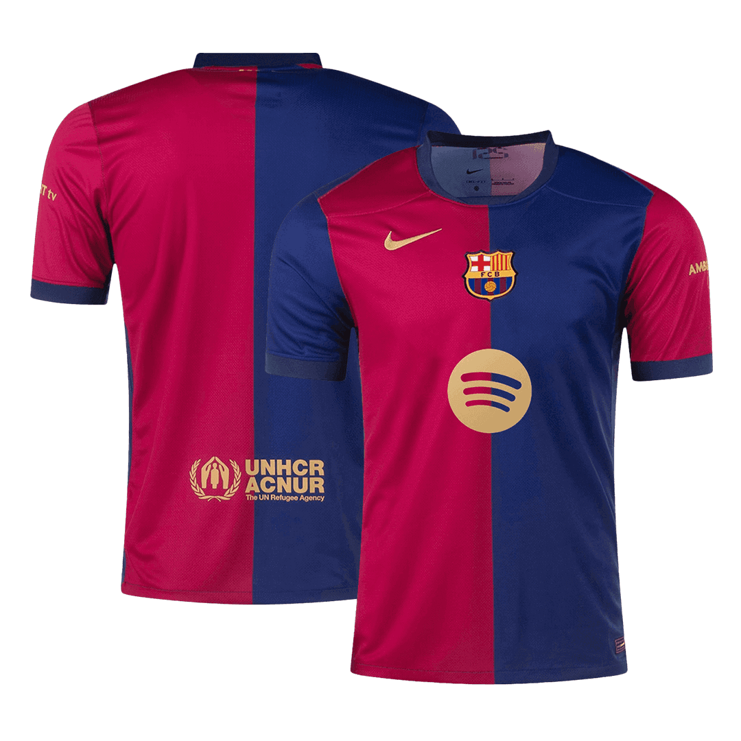 Barcelona Home  Soccer Jersey 2024/25-Spotify Logo Without Text Top Dresy Shop