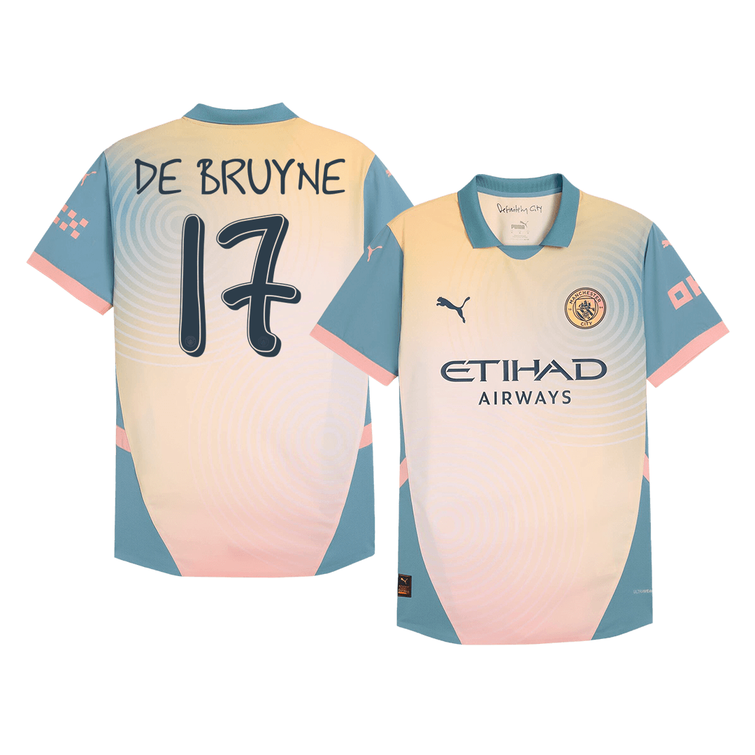 Player Version DE BRUYNE #17 Manchester City Fourth Away  Soccer Jersey 2024/25 - Definitely City Top Dresy Shop
