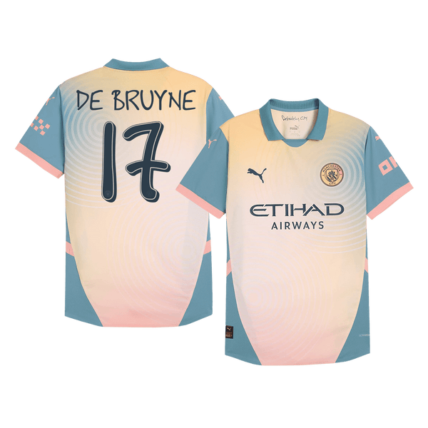 Player Version DE BRUYNE #17 Manchester City Fourth Away  Soccer Jersey 2024/25 - Definitely City Top Soccer Jerseys Store