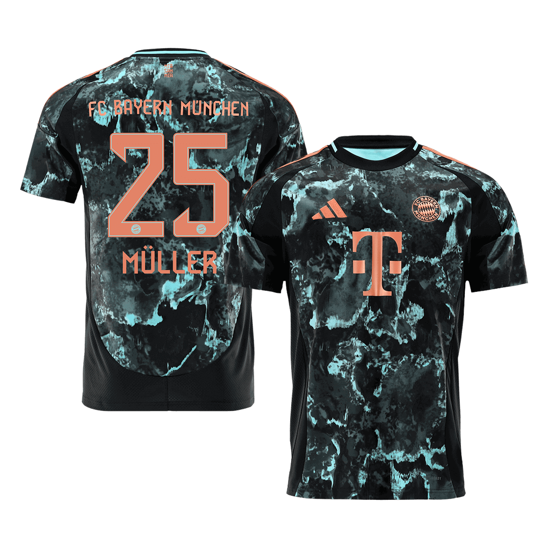 MÜLLER #25 Bayern Munich Away  Soccer Jersey 2024/25 Top Soccer Jerseys Store
