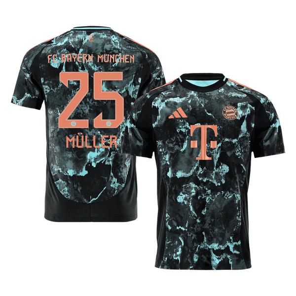 MÜLLER #25 Bayern Munich Away  Soccer Jersey 2024/25 Top Soccer Jerseys Store