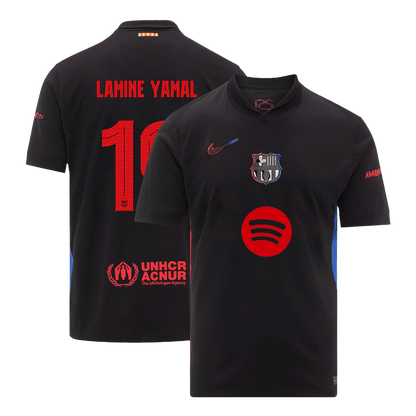LAMINE YAMAL #19 Barcelona Away  Soccer Jersey 2024/25k - Spotify Logo Without Text Top Dresy Shop