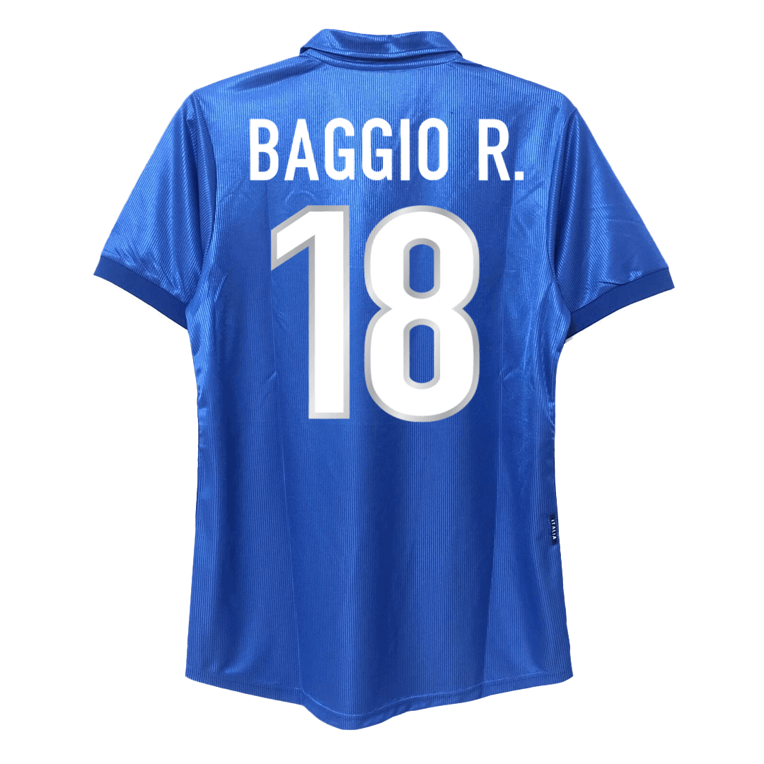 Retro BAGGIO R. #18 1998 Italy Home  Soccer Jersey Top Dresy Shop