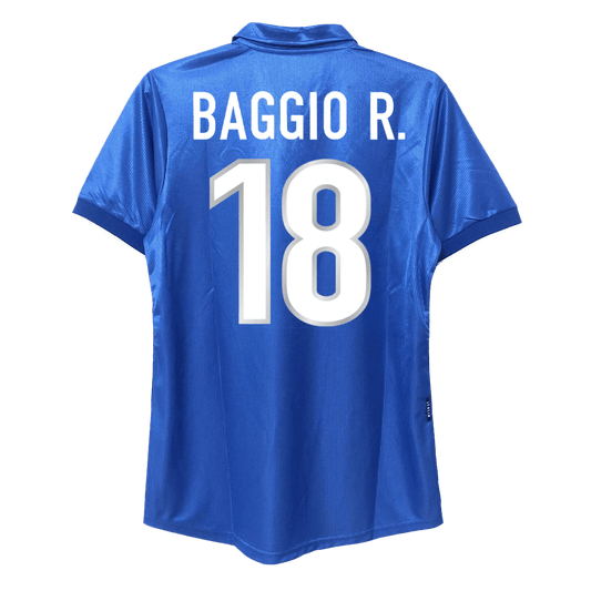 Retro BAGGIO R. #18 1998 Italy Home  Soccer Jersey Top Dresy Shop