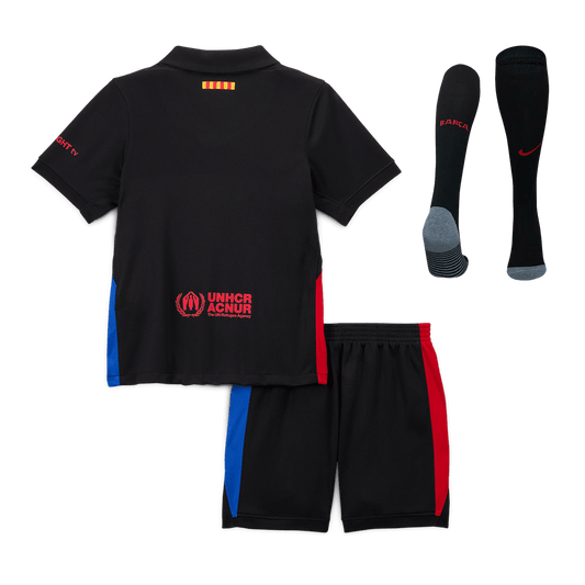 Kid's Barcelona Away  Soccer Jersey Kit(Jersey+Shorts+Socks) 2024/25 Top Dresy Shop