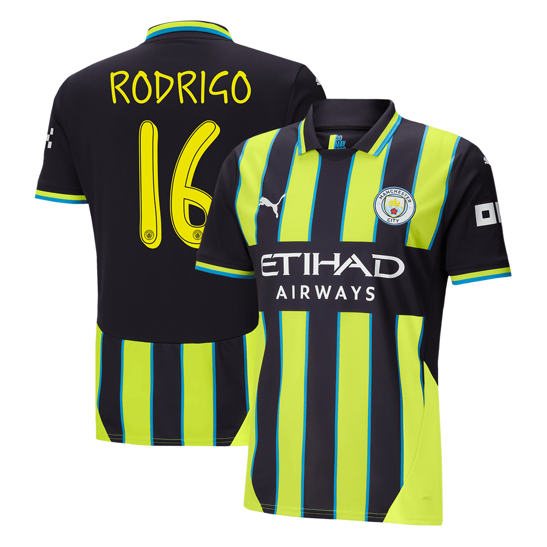 RODRIGO #16 Manchester City Away  Soccer Jersey 2024/25 - UCL Top Dresy Shop