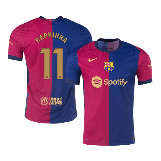 Player Version RAPHINHA #11 Barcelona Home  Soccer Jersey 2024/25 Top Dresy Shop
