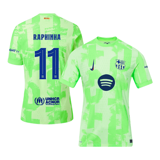 Player Version RAPHINHA #11 Barcelona Third Away  Soccer Jersey 2024/25 - UCL?Spotify Logo Without Text? Top Dresy Shop