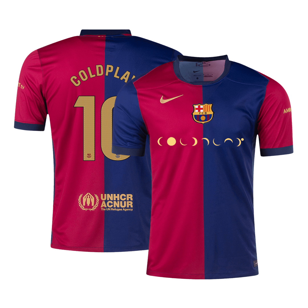 COLDPLAY #10 Barcelona Home  Soccer Jersey 2024/25 Top Dresy Shop