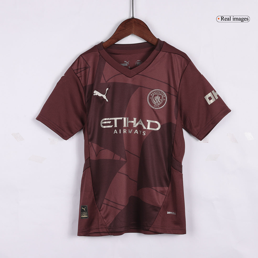 Kid's Manchester City Third Away  Soccer Jersey Kit(Jersey+Shorts) 2024/25 Top Soccer Jerseys Store