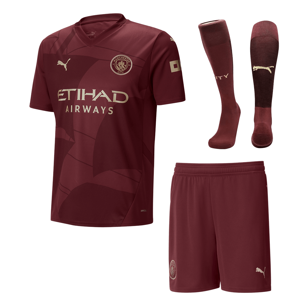 Manchester City Third Away  Soccer Jersey Kit(Jersey+Shorts+Socks) 2024/25 Top Dresy Shop
