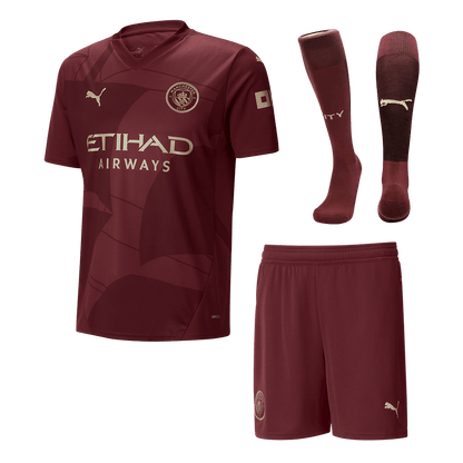 Manchester City Third Away  Soccer Jersey Kit(Jersey+Shorts+Socks) 2024/25 Top Dresy Shop