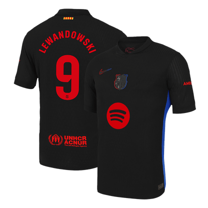 Player Version LEWANDOWSKI #9 Barcelona Away  Soccer Jersey 2024/25 - Spotify Logo Without Text Top Dresy Shop