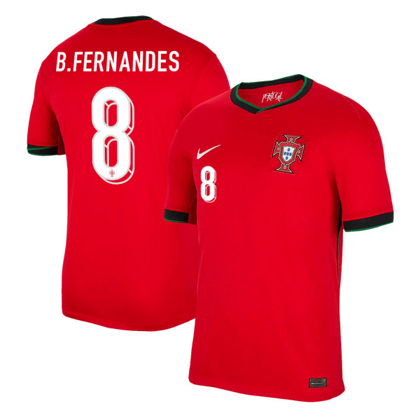B.FERNANDES #8 Portugal Home  Soccer Jersey Euro 2024 Top Soccer Jerseys Store