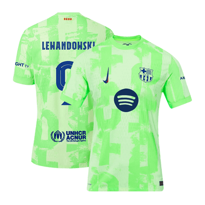 Player Version LEWANDOWSKI #9 Barcelona Third Away  Soccer Jersey 2024/25- UCL?Spotify Logo Without Text? Top Dresy Shop