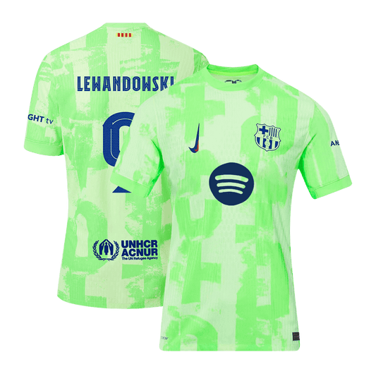 Player Version LEWANDOWSKI #9 Barcelona Third Away  Soccer Jersey 2024/25- UCL?Spotify Logo Without Text? Top Dresy Shop