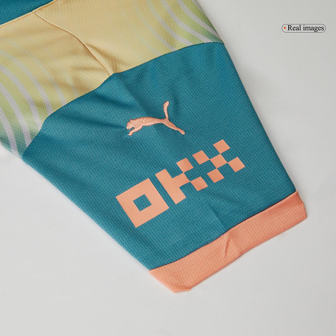 Kid's Manchester City Fourth Away  Soccer Jersey Kit(Jersey+Shorts) 2024/25- Definitely City (UCL) Top Dresy Shop
