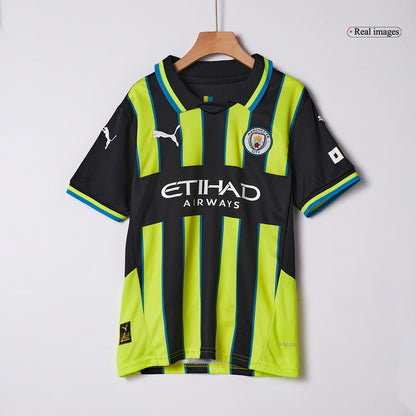 Kid's Manchester City Away  Soccer Jersey Kit(Jersey+Shorts+Socks) 2024/25 Top Dresy Shop