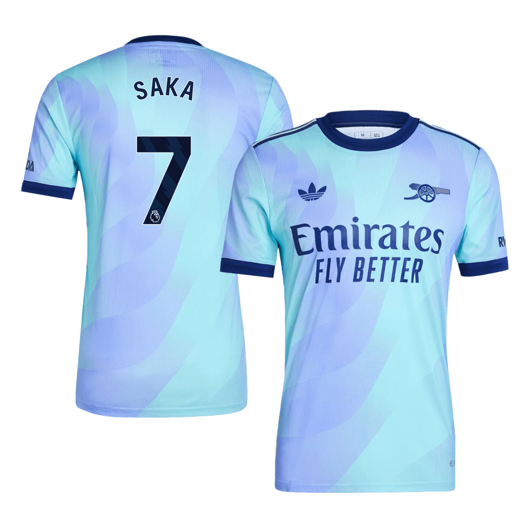 Player Version SAKA #7 Arsenal Third Away  Soccer Jersey 2024/25 Top Dresy Shop