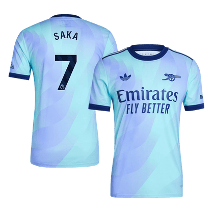 Player Version SAKA #7 Arsenal Third Away  Soccer Jersey 2024/25 Top Dresy Shop
