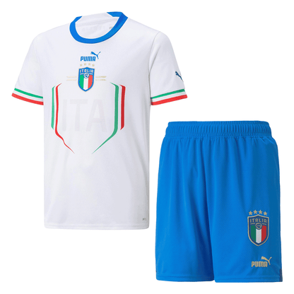 Kid's Italy Away  Soccer Jersey Kit(Jersey+Shorts) 2022 Top Dresy Shop