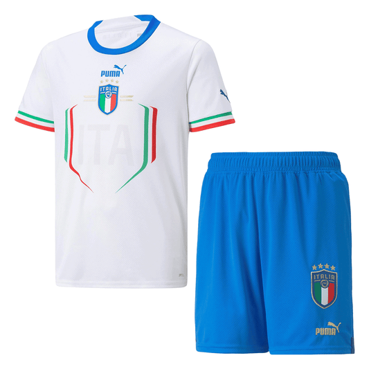 Kid's Italy Away  Soccer Jersey Kit(Jersey+Shorts) 2022 Top Dresy Shop