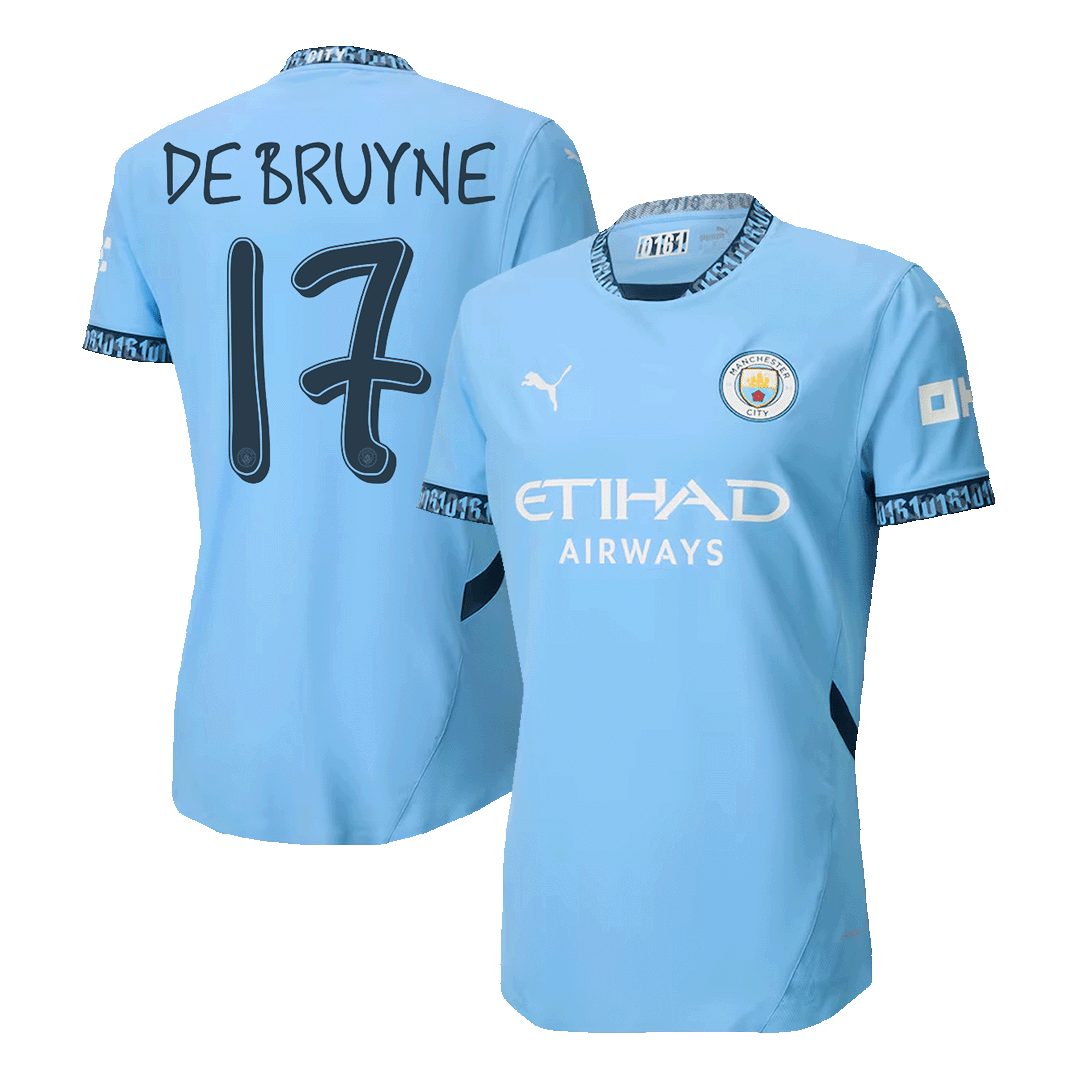 Player Version DE BRUYNE #17 Manchester City Home  Soccer Jersey 2024/25 - UCL Top Dresy Shop