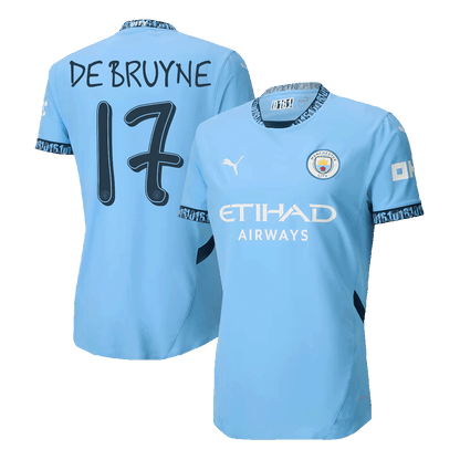 Player Version DE BRUYNE #17 Manchester City Home  Soccer Jersey 2024/25 - UCL Top Dresy Shop