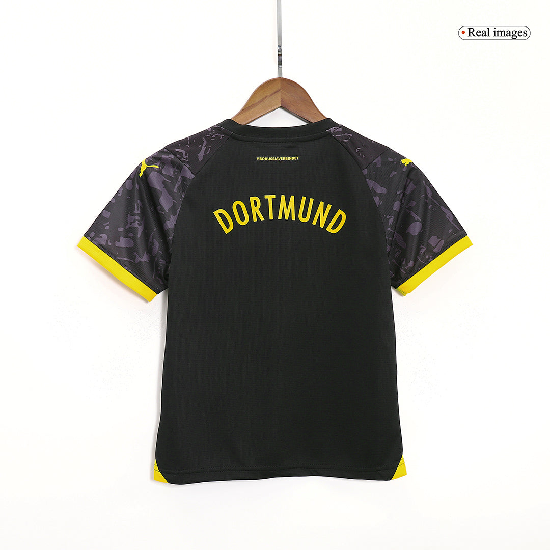 Kid's Borussia Dortmund Away  Soccer Jersey Kit(Jersey+Shorts) 2023/24 Top Dresy Shop