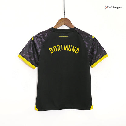 Kid's Borussia Dortmund Away  Soccer Jersey Kit(Jersey+Shorts) 2023/24 Top Dresy Shop