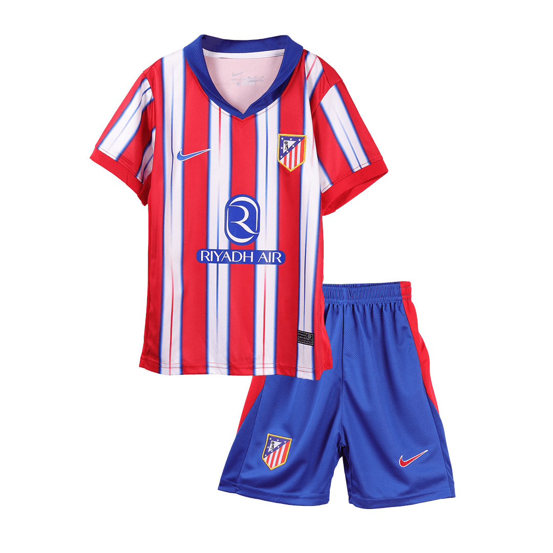 Kid's Atletico Madrid Home  Soccer Jersey Kit(Jersey+Shorts) 2024/25 Top Dresy Shop