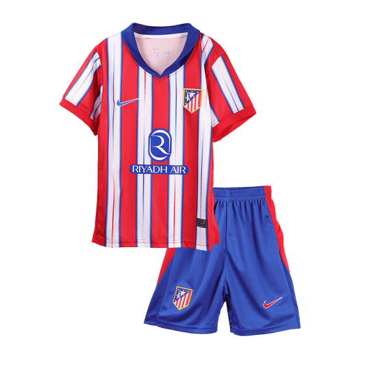 Kid's Atletico Madrid Home  Soccer Jersey Kit(Jersey+Shorts) 2024/25 Top Dresy Shop