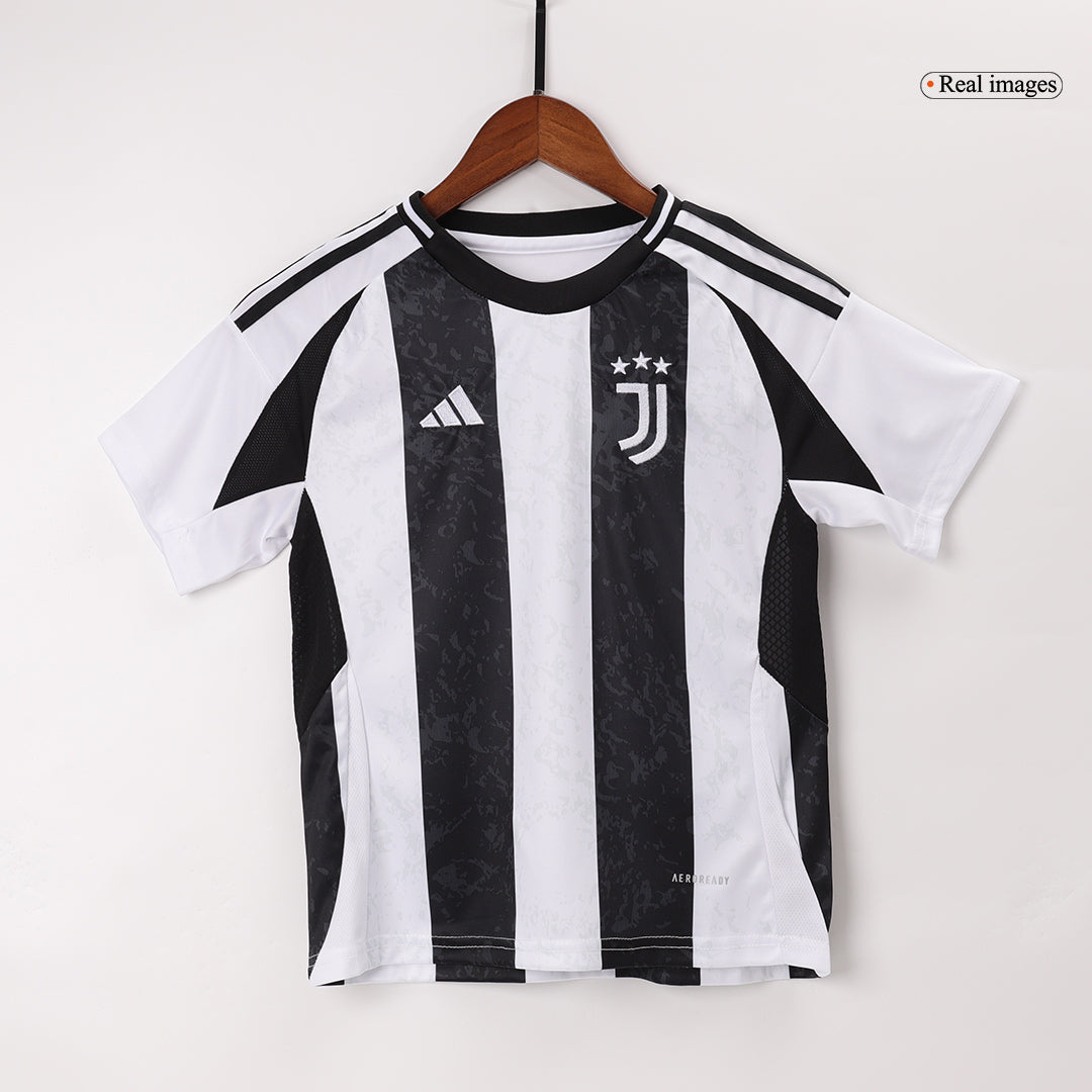 Kid's Juventus Home  Soccer Jersey Kit(Jersey+Shorts+Socks) 2024/25 Top Dresy Shop