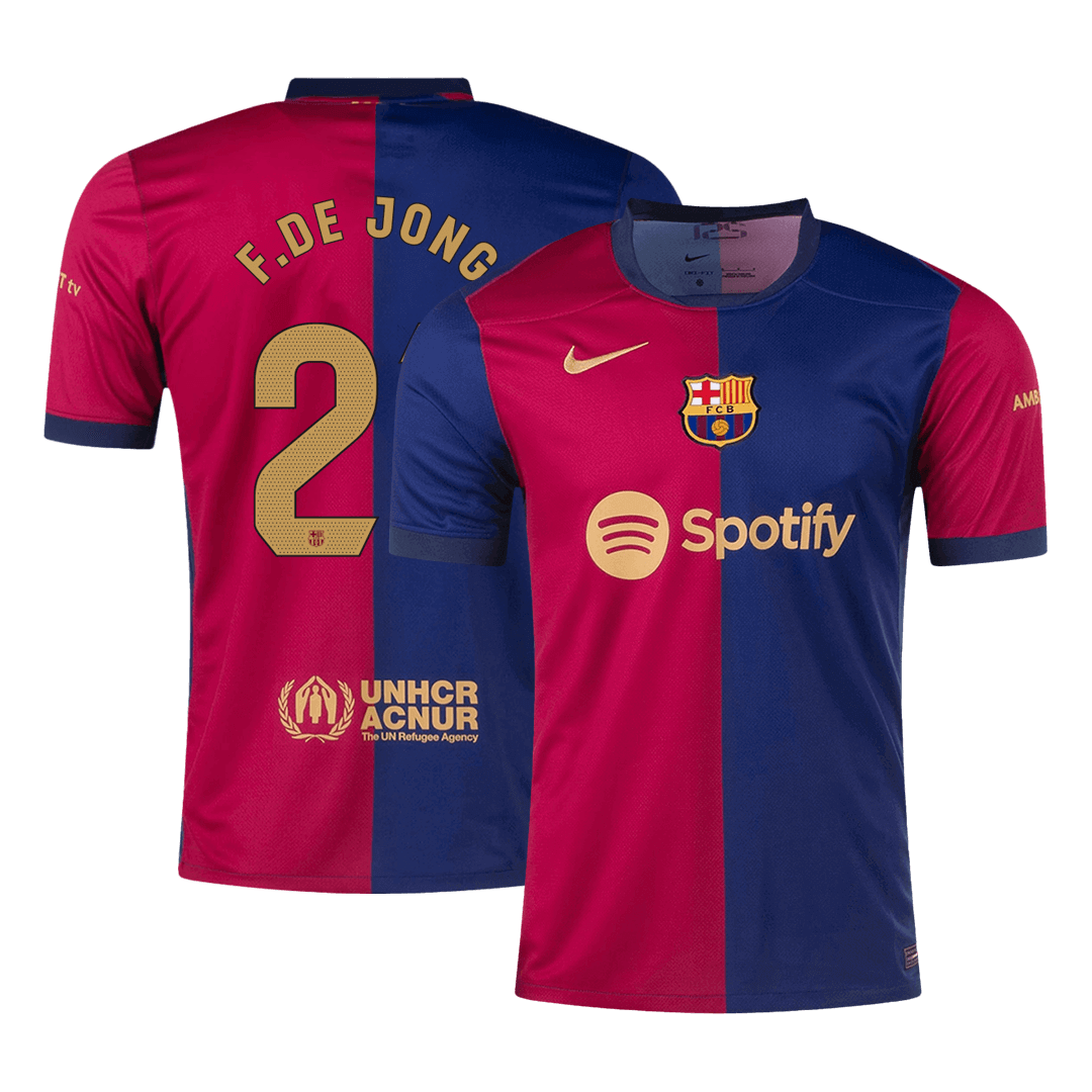 F.DE JONG #21 Barcelona Home  Soccer Jersey 2024/25 Top Dresy Shop