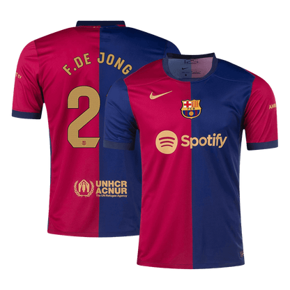 F.DE JONG #21 Barcelona Home  Soccer Jersey 2024/25 Top Dresy Shop