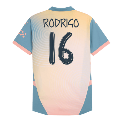 Player Version RODRIGO #16 Manchester City Fourth Away  Soccer Jersey 2024/25- Definitely City (UCL) Top Dresy Shop