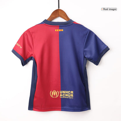 Kid's Barcelona Home  Soccer Jersey Kit(Jersey+Shorts+Socks) 2024/25 Top Dresy Shop